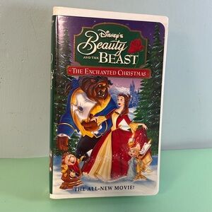 Disney’s Beauty & The Beast The Enchanted Christmas VHS Tape Movie,Christmas VHS